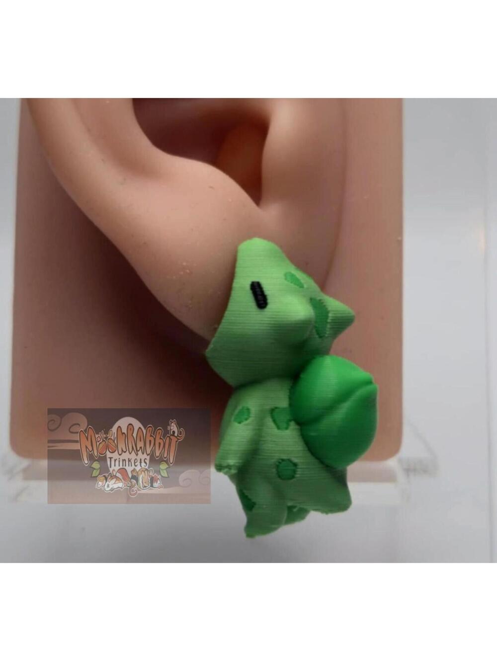 Bulbasaur Earrings - Pokemon Gift - Pokopia Gamer Gift - Gift for Her - Mom Gift